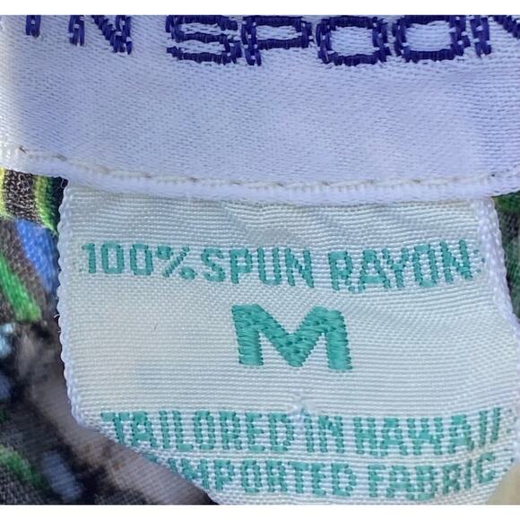 Reyn Spooner Dietrich Varez Hawaiian Shirt Jammin Musicians Tiki Rayon Men's Med - Picture 9 of 9